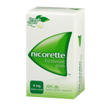 Nicorette Freshmint gum 4 mg gyógyszeres rágógumi 105x