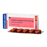 Magnesii citrici NATURLAND 500 mg tabletta 10x